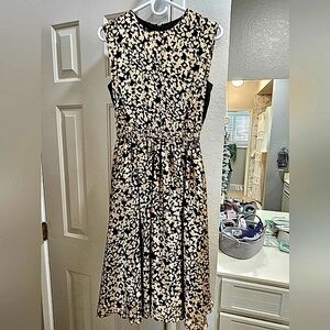 NWT Catherine Malondrino dress.  Sleeveless gold with black embellishments